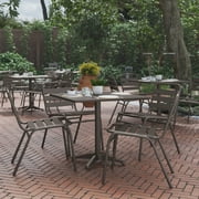 Flash Furniture Lila Metal Indoor-Outdoor Restaurant Stack Chairs Bronze 4/Pack (4TLH015CBZ)